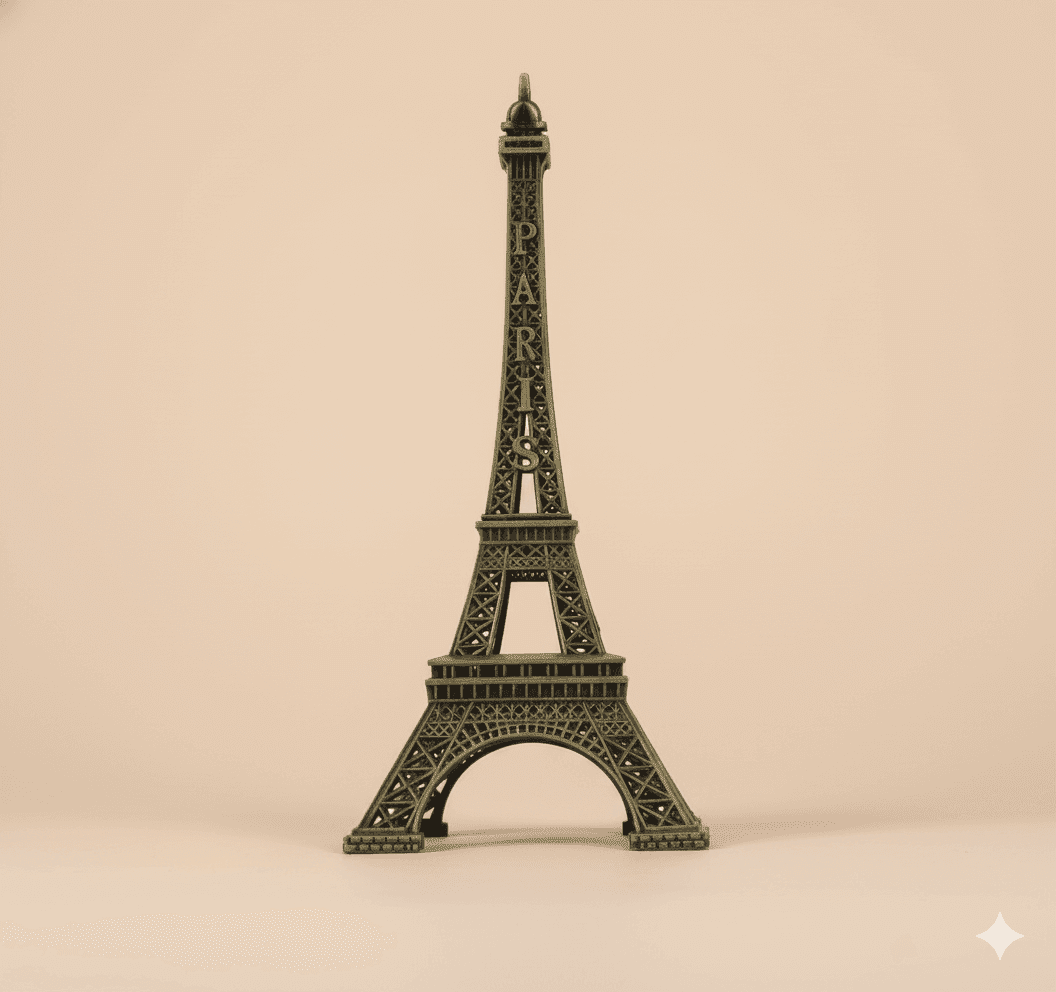 Eiffel Tower Metal Model | Paris Landmark Statue for Home & Office Decoration (Multi-Size)