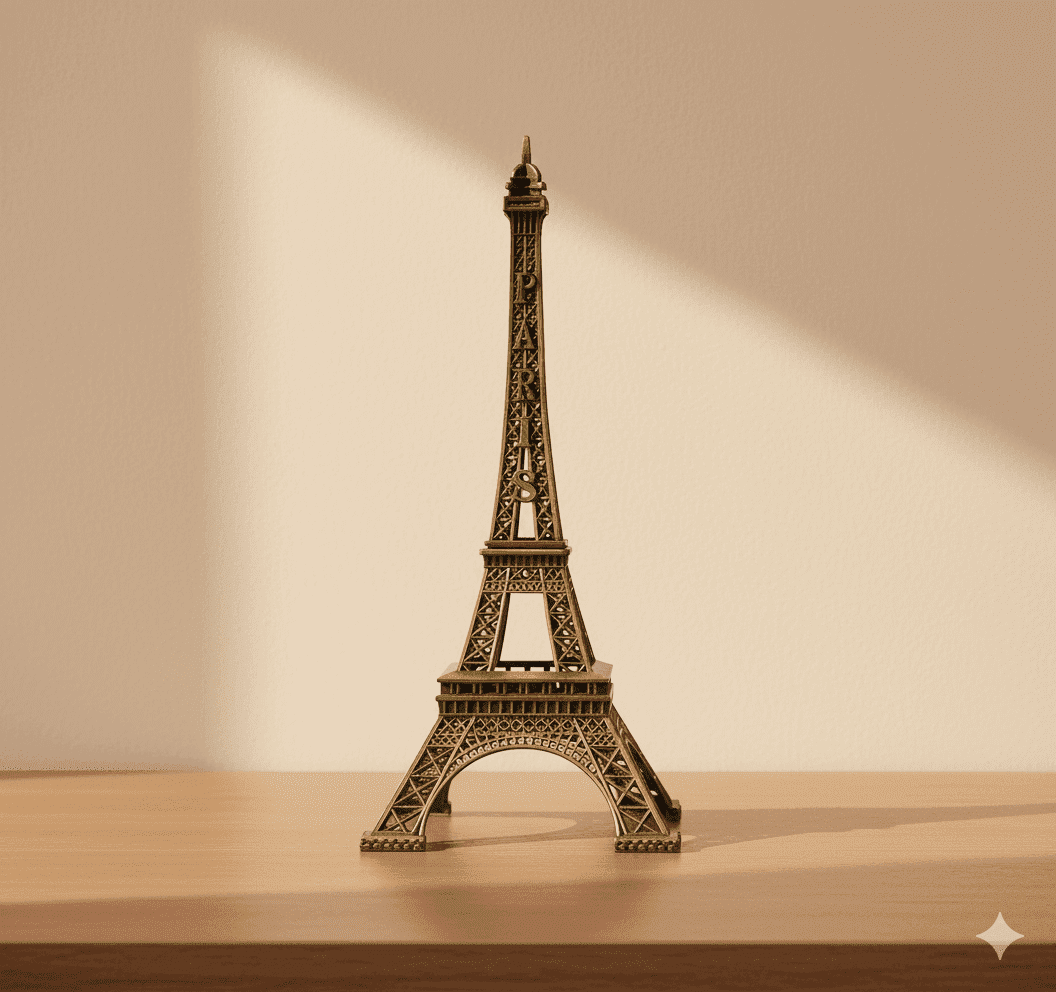 Eiffel Tower Metal Model | Paris Landmark Statue for Home & Office Decoration (Multi-Size)