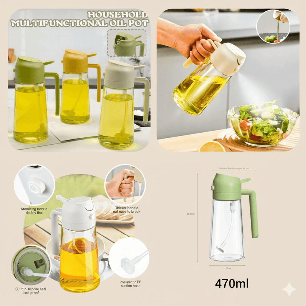 Oil dispenser and sprayer dual function